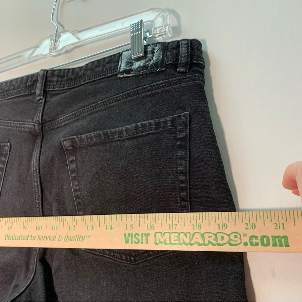 ZARA K BLACK JEANS WITH HEARTS ON THE SIZE SIZE 10 raw hem skinny - Picture 12 of 14